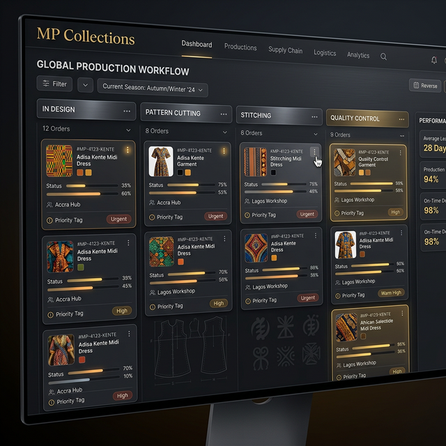 Premium Production Workflow Dashboard